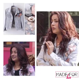 Shehnaaz Gill In Our 3D Embroidered Denim Jacket
