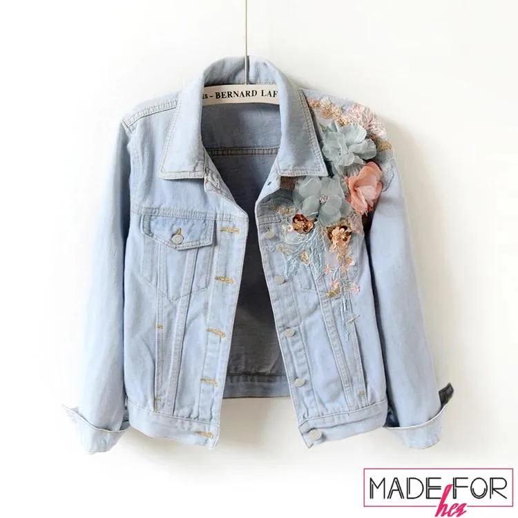 Shehnaaz Gill In Our 3D Embroidered Denim Jacket