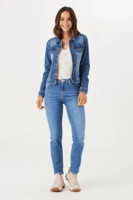 SOFIA SLIM FIT JACKET MEDIUM DENIM