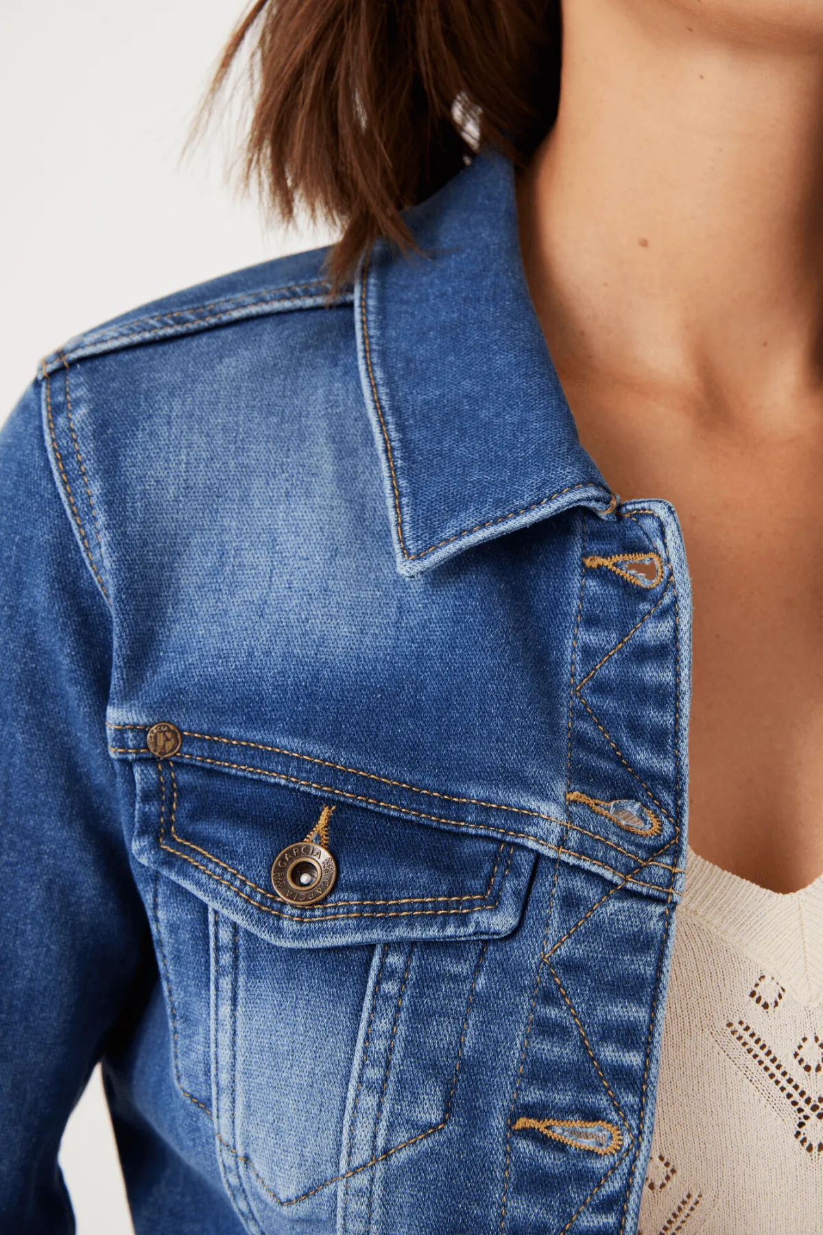 SOFIA SLIM FIT JACKET MEDIUM DENIM