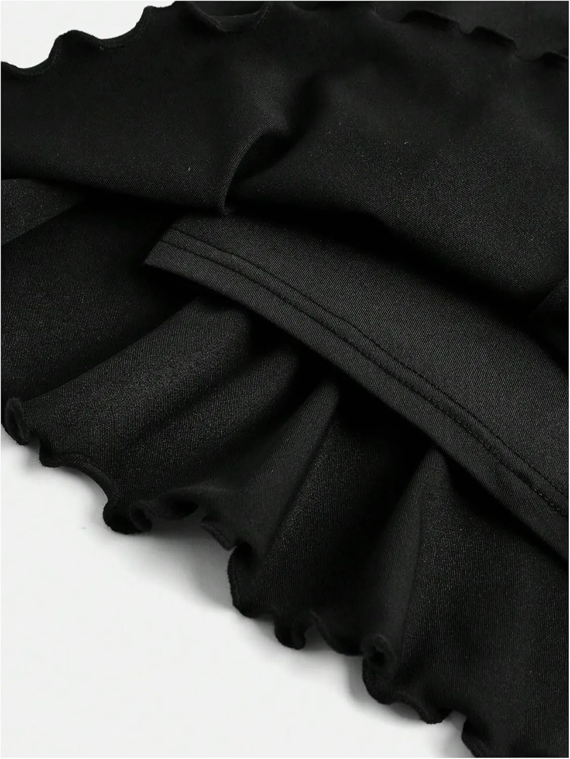 SOLY HUX Girl's Summer Mini Skirts High Waisted Ruffle Layered Skirts Swing Flowy Skater Tennis Skirt