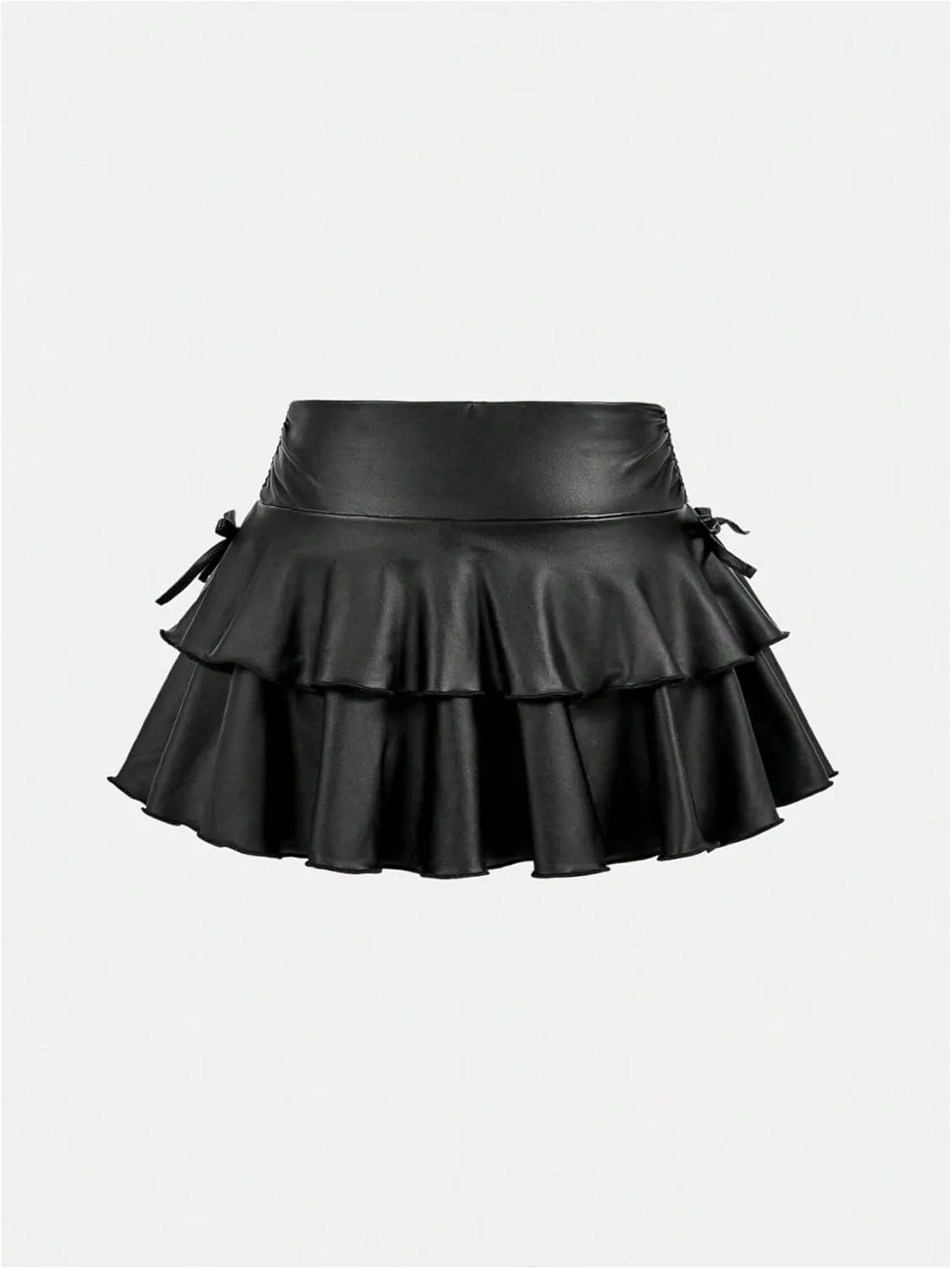 SOLY HUX Girl's Summer Mini Skirts High Waisted Ruffle Layered Skirts Swing Flowy Skater Tennis Skirt