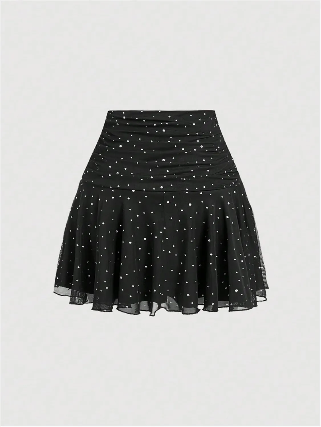 SOLY HUX Women's Summer Skirts High Waisted Ruffle Mini Skirts Flared Flowy Beach Short Skirt