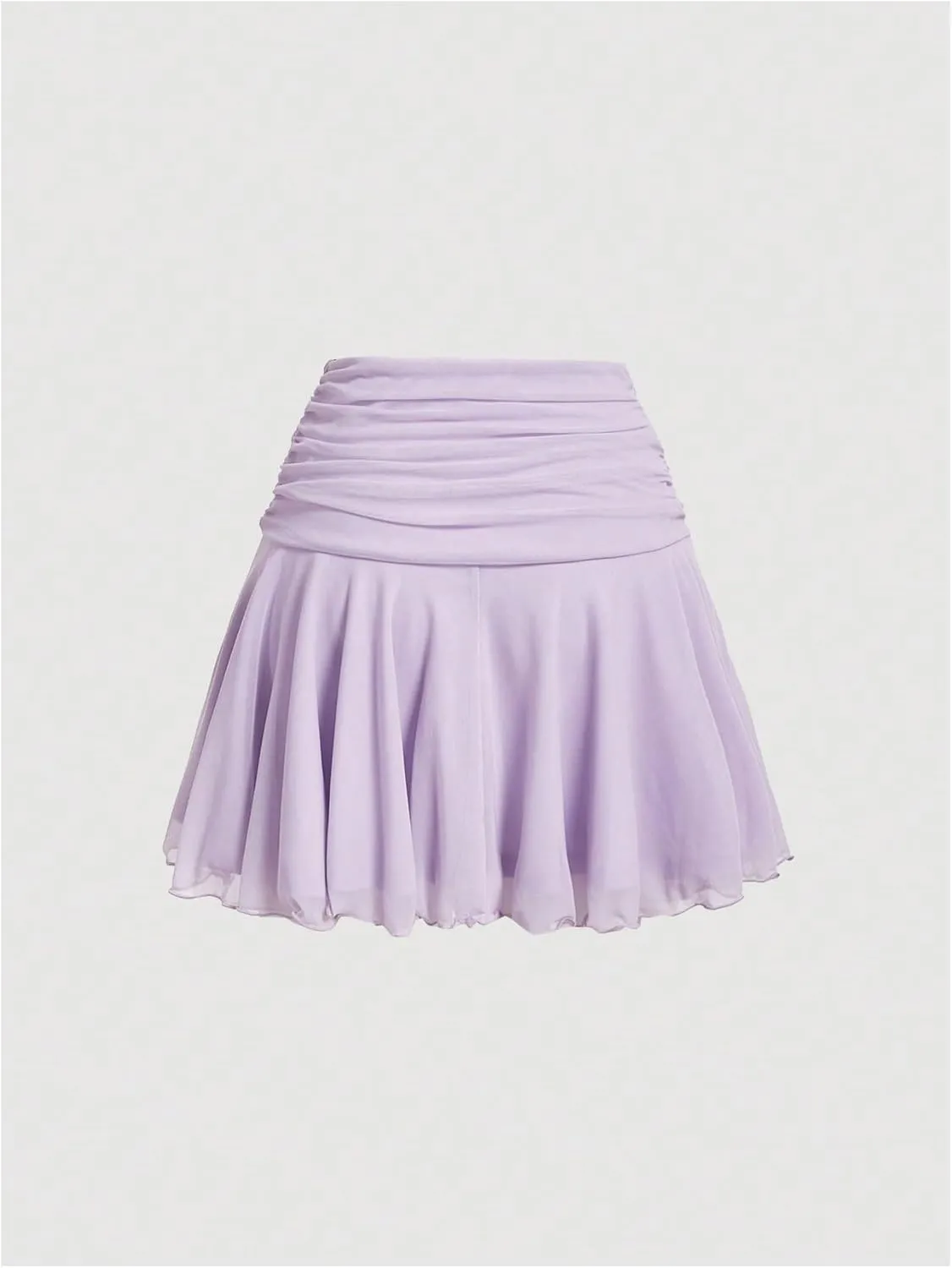 SOLY HUX Women's Summer Skirts High Waisted Ruffle Mini Skirts Flared Flowy Beach Short Skirt