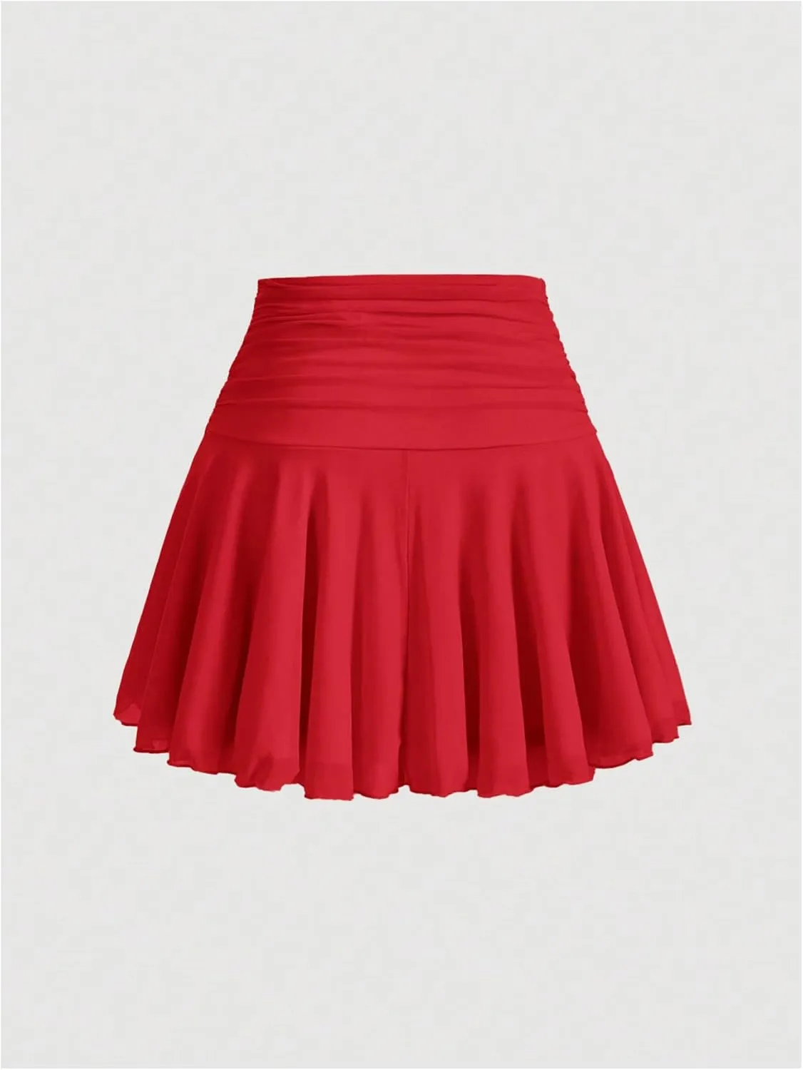 SOLY HUX Women's Summer Skirts High Waisted Ruffle Mini Skirts Flared Flowy Beach Short Skirt