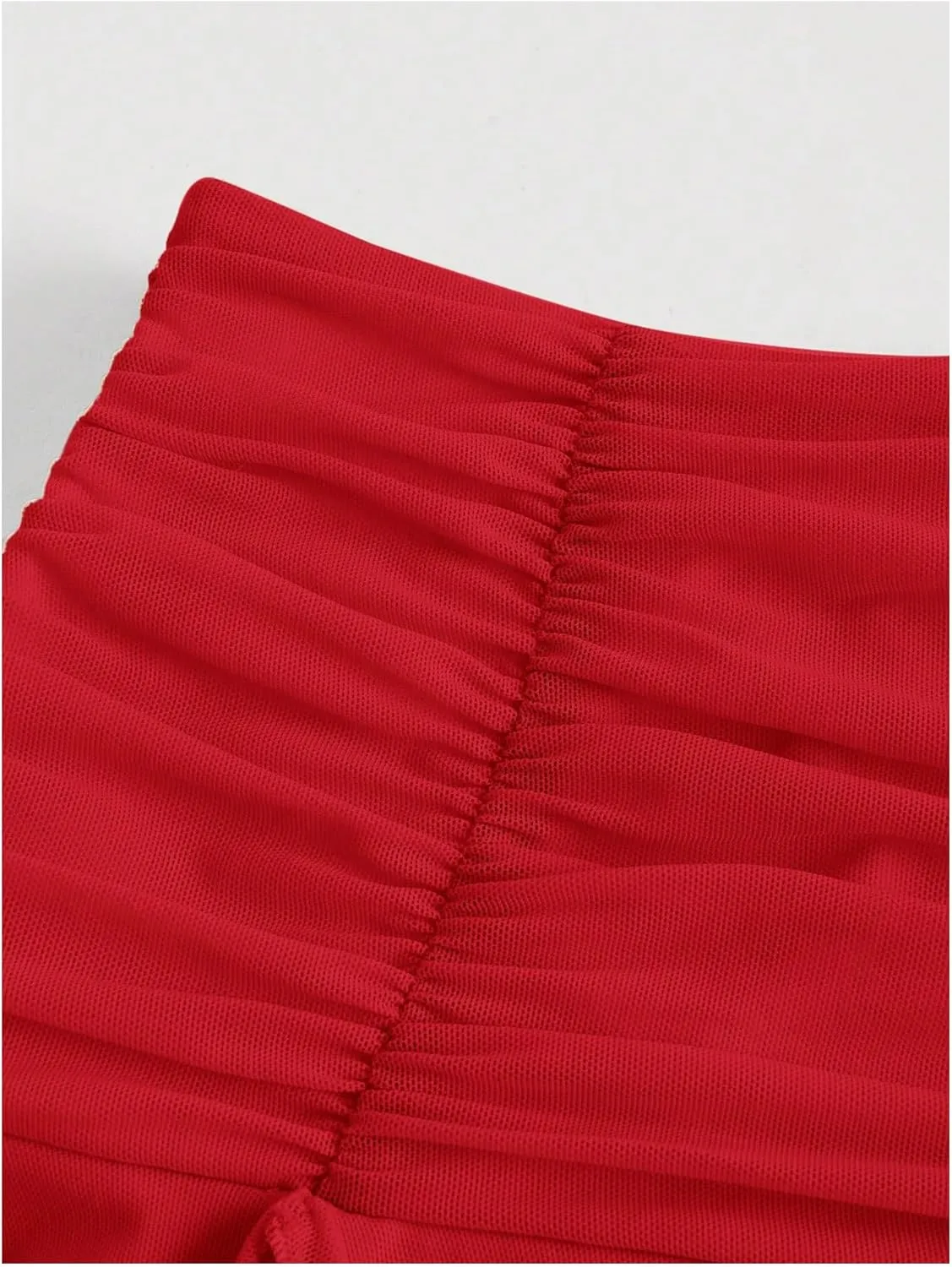 SOLY HUX Women's Summer Skirts High Waisted Ruffle Mini Skirts Flared Flowy Beach Short Skirt