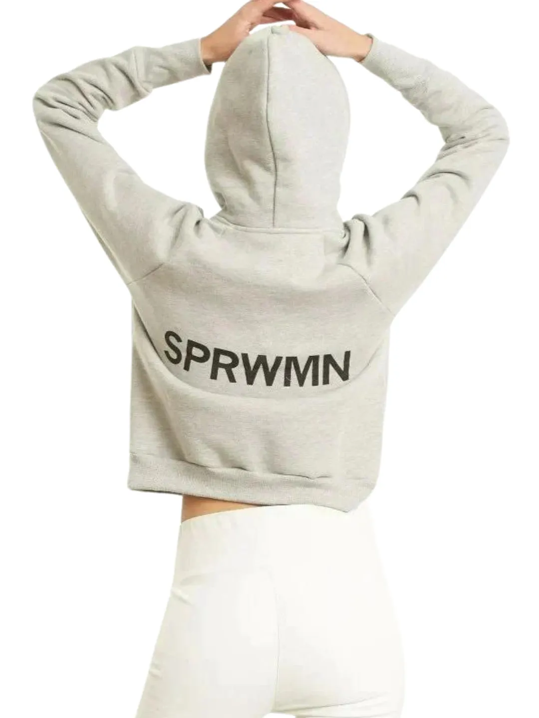 SPRWMN Shrunken Hoodie Heather Grey