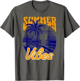 Summer - Vibes Palm Ocean Waves T-Shirt