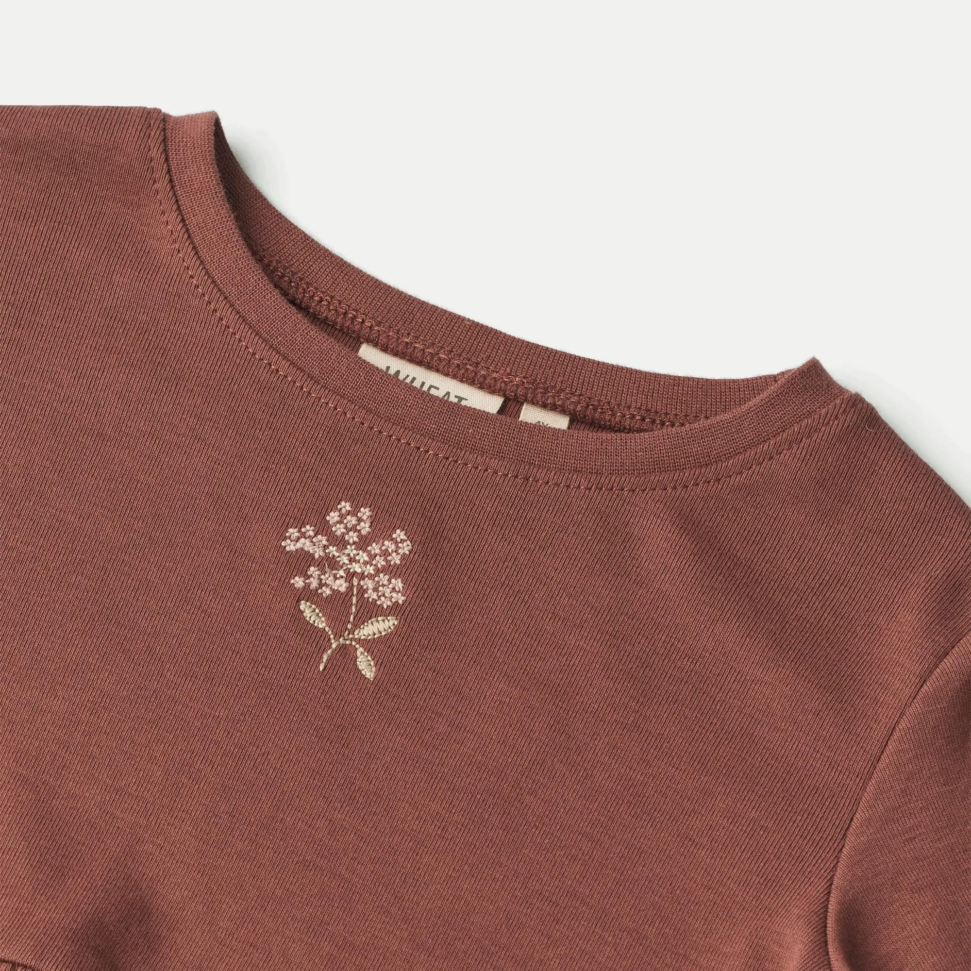 T-shirt Marcia Embroidery - plum rose