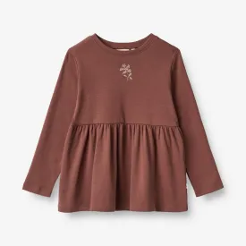 T-shirt Marcia Embroidery - plum rose