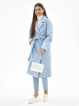 Trench Coat Women Blue