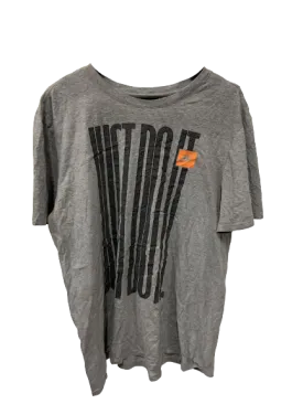 Vintage Nike Slogan Just Do It Grey T-Shirt X-Large