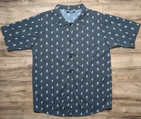 vintage washed shirt - skull bolt