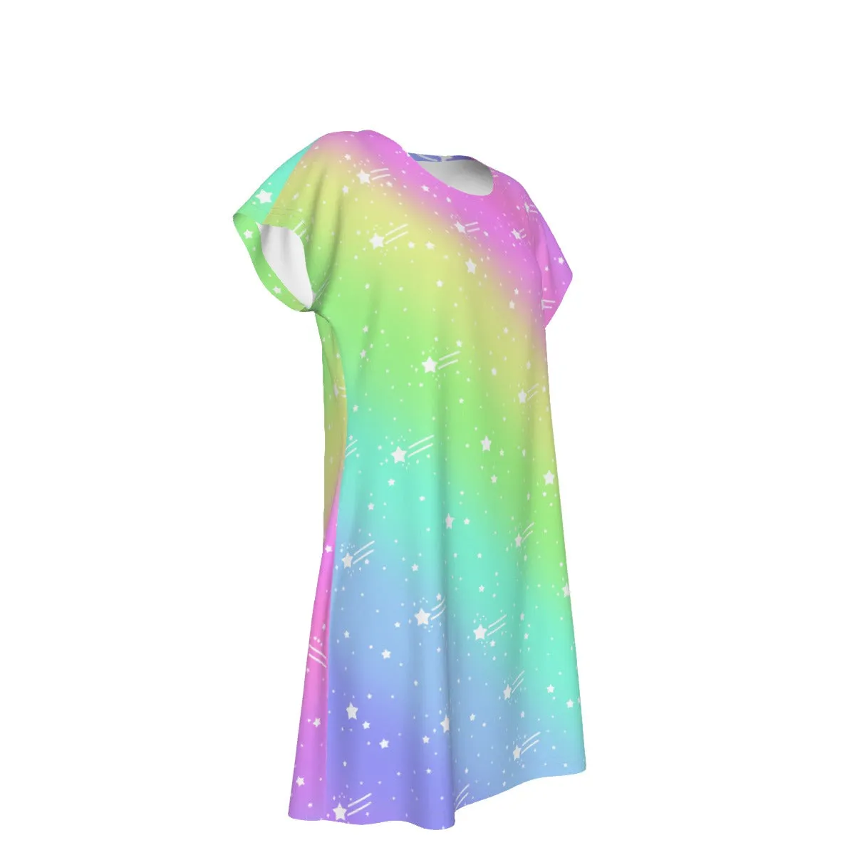 Wishful Rainbow Women's Short Sleeve Dress