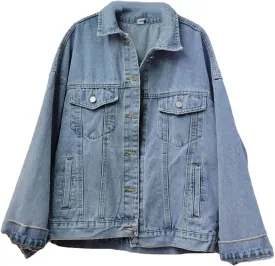 Women Tassels Coat Loose Diamonds Beaded Fringed Jeans Jacket Cardigan Tops