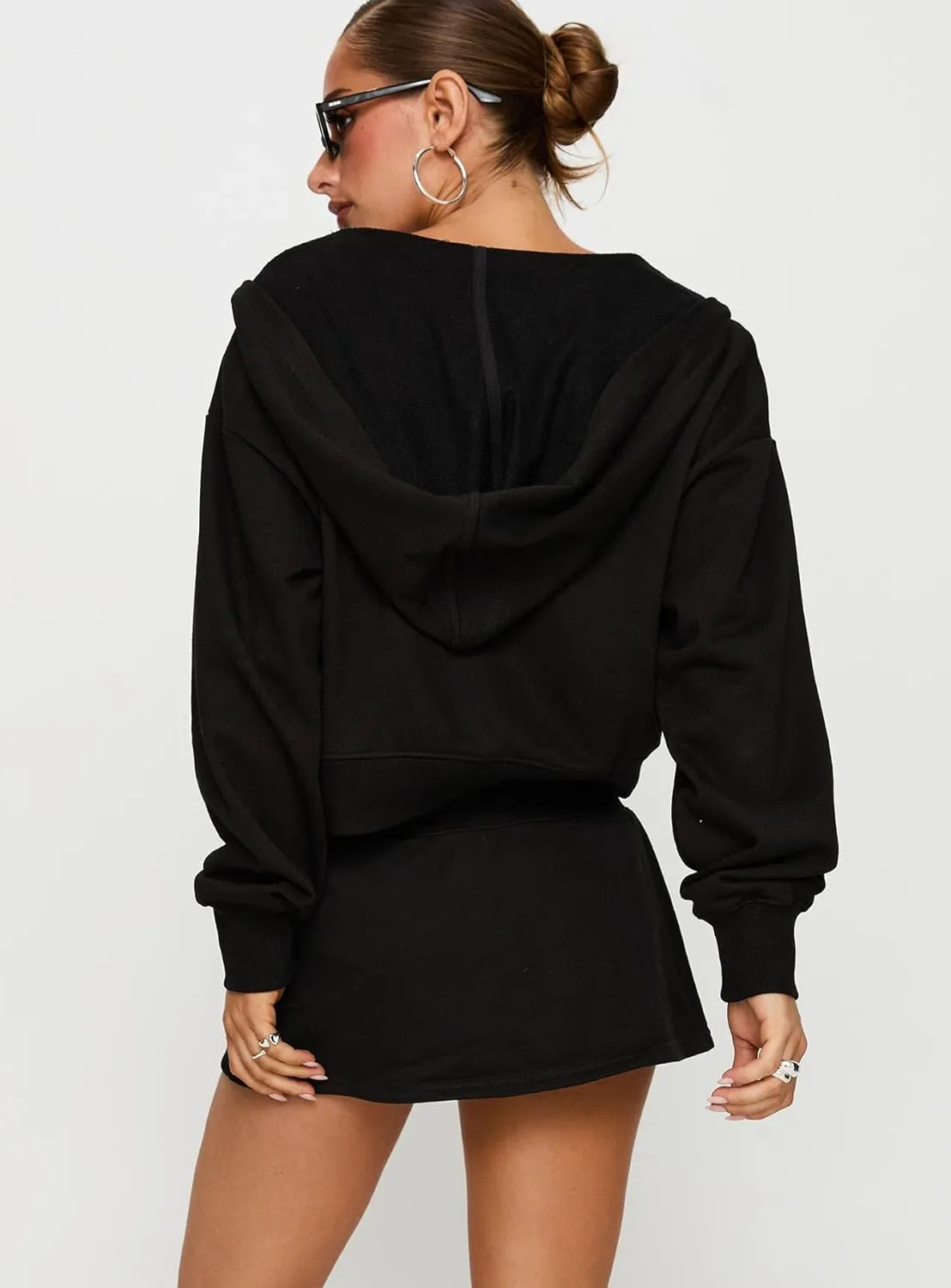 Women Y2k Sweat Mini Skirts Elastic Waist Side Slit Micro Skorts Bodycon Pencil Short Skirt with Shorts